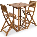 3 Piece Bistro Set Solid Acacia Wood