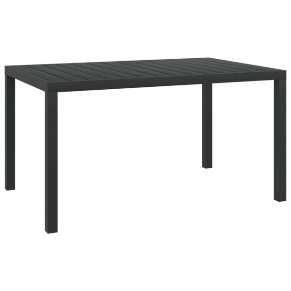 Weather-Resistant Aluminium Frame Garden Patio Table with Durable WPC Top