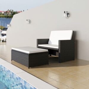 Outdoor Rattan Garden Lounge Set Modular Sofa with Cushions Patio Furniture