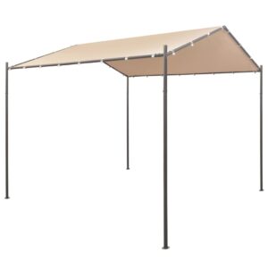 Outdoor Gazebo Canopy Shelter Water Resistant UV Protection Easy Assembly Beige