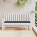 Comfortable Outdoor Garden Bench Cushion Water-Resistant Oxford Fabric Anthracite