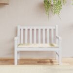 Outdoor Garden Bench Cushion Cream Soft Oxford Fabric Water-Resistant Comfort