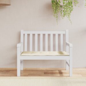 Outdoor Garden Bench Cushion Cream Soft Oxford Fabric Water-Resistant Comfort