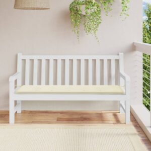 Outdoor Garden Bench Cushion Cream Soft Oxford Fabric Water-Resistant Comfort