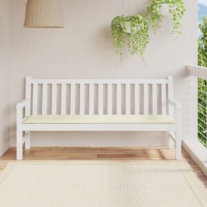 Outdoor Garden Bench Cushion Cream Soft Oxford Fabric Water-Resistant Comfort