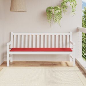 Outdoor Garden Bench Cushion Red Comfortable Water-Resistant Oxford Fabric