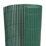 Double-Sided Garden Fence PVC 90x500 cm Green