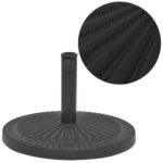 Resin Round Black Parasol Base Outdoor Patio Umbrella Stand Decorative Holder