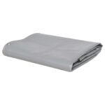 Heavy Duty Grey Canvas Tarpaulin Water UV Tear Resistant with Metal Eyelets