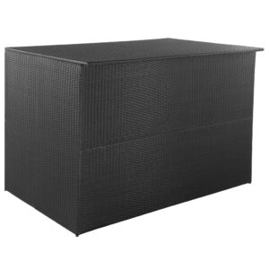 Outdoor Garden Storage Box Weather-Resistant Wicker Rattan Organizer Patio Deck