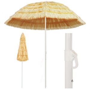 Hawaii  Tiltable Beach Umbrella UV Protection Weather Resistant Outdoor Shade