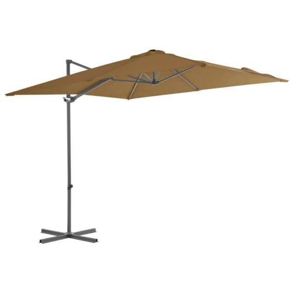 Elegant Cantilever Outdoor Umbrella Taupe UV Protective Adjustable Shade Patio