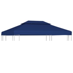 2-Tier Gazebo Top Cover 310 g/m² 4x3 m Blue