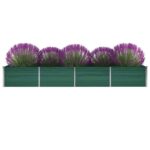 Galvanized Steel Garden Raised Bed Planter for Vegetables Flowers Herbs Outdoor