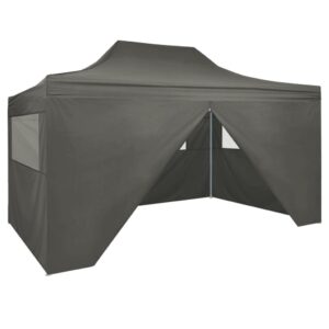 Water UV Resistant Outdoor Canopy Gazebo with Sidewalls and Zip Entrance