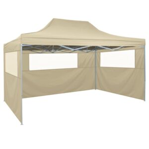 Waterproof Outdoor Gazebo Canopy with UV Protection Cream Pop-Up Party Tent