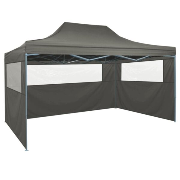 Waterproof Outdoor Gazebo Canopy with UV Protection and Side Walls - Anthracite