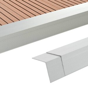 Aluminium Decking Angle Trims Weather Resistant Silver Finish Edge Corner Bars