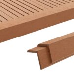 High-Quality WPC Decking Angle Trims Light Brown Weather Resistant Edge Bars