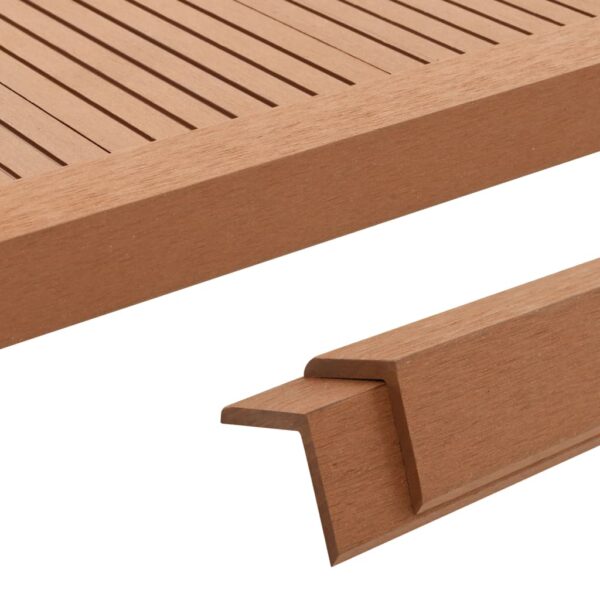 High-Quality WPC Decking Angle Trims Light Brown Weather Resistant Edge Bars