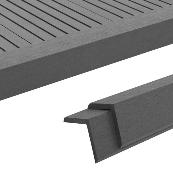 High-Quality WPC Decking Angle Trims Weather Resistant Easy Install Grey Finish