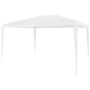 Outdoor Garden Canopy Gazebo White UV Water Resistant Polyethylene Steel Frame