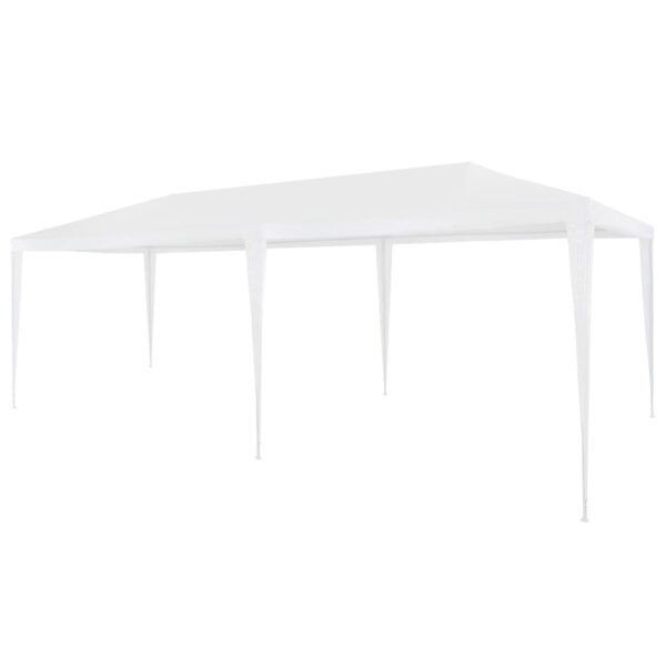 Outdoor Garden Canopy Gazebo UV Water Resistant White PE Material with Steel Frame