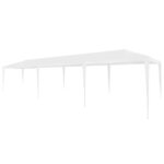 Outdoor Garden Canopy Shelter White UV Water Resistant PE Material with Steel Frame