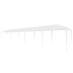 Outdoor Garden Canopy Gazebo White UV Water Resistant PE Material with Steel Frame