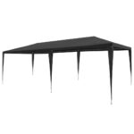 Outdoor Garden Canopy Gazebo UV Water Resistant Anthracite PE Material Stable