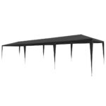 Outdoor Garden Canopy Gazebo UV Water Resistant Anthracite PE Material with Steel Frame