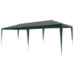 Outdoor Garden Canopy Green PE Water Resistant UV Party Event Gazebo Shelter