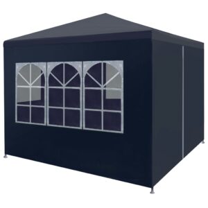 Outdoor Garden Gazebo Canopy Blue UV Water Resistant with Side Panels