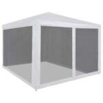 Outdoor Gazebo Canopy Tent with Mesh Walls UV Water Resistant for Events BBQ