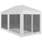 Outdoor Gazebo Canopy Tent with Mesh Sidewalls UV Water Resistant Garden Patio