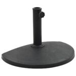 Parasol Base Half Round Polyresin 9 kg Black