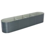 Galvanized Steel Garden Raised Bed Planter for Vegetables Flowers Herbs Outdoor