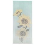 Bamboo Insect Door Curtain Sunflower Print Elegant Privacy Screen 90x200cm