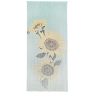 Bamboo Insect Door Curtain Sunflower Print Elegant Privacy Screen 90x200cm