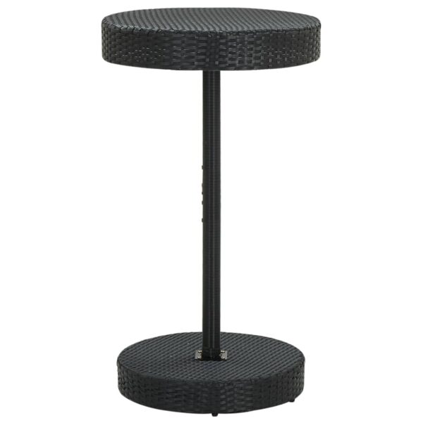 Stylish Outdoor Garden Table Black Poly Rattan UV Protected Easy Clean Patio