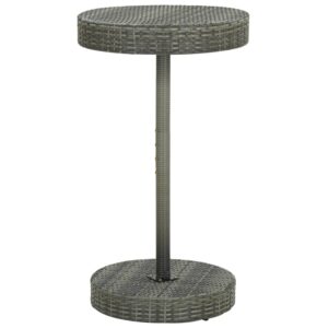 Outdoor Garden Patio Rattan Table Grey UV Protected Lightweight Round Furniture