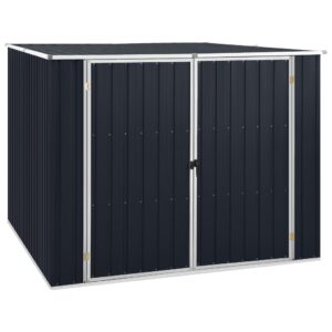 Galvanised Steel Garden Shed Anthracite Outdoor Tool Storage Sloping Roof