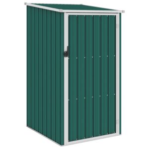 Green Galvanised Steel Garden Shed Outdoor Storage Weather Resistant Sloped Roof