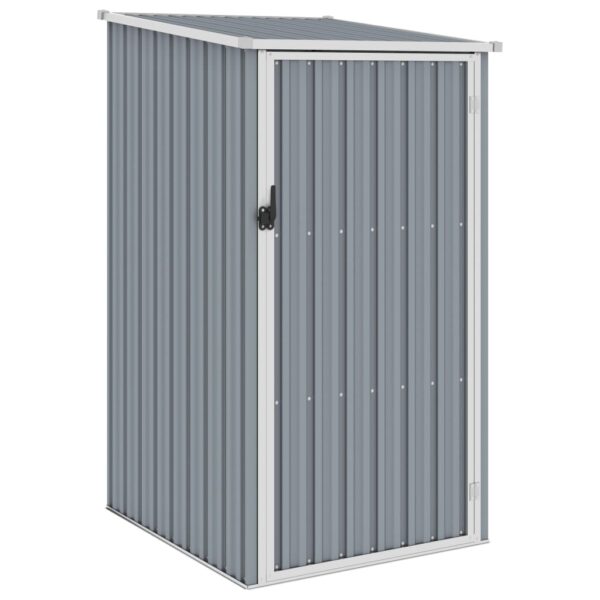 Galvanised Steel Garden Shed Outdoor Storage Tool House Sloping Roof Grey