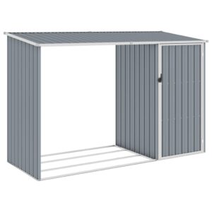 Spacious Outdoor Garden Shed Galvanised Steel Firewood Tool Storage Weatherproof