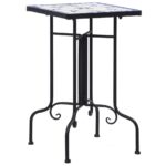 Elegant Mosaic Side Table Ceramic Top Weatherproof Outdoor Garden Patio Decor