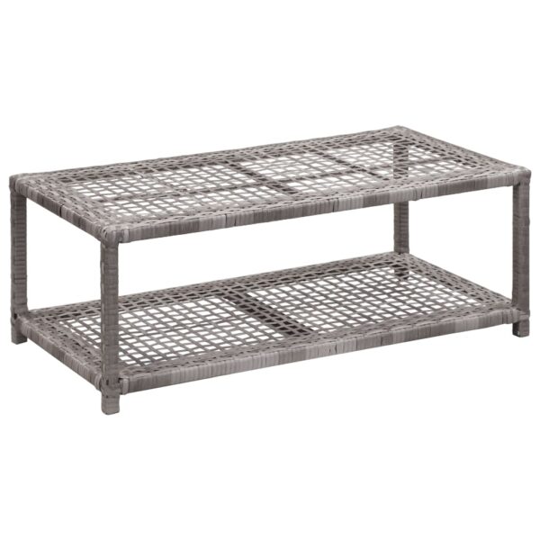 Shoe Bench Grey 80x40x30 cm Poly Rattan