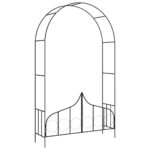 Elegant Garden Arch with Gate Outdoor Climbing Plant Trellis Weather-Resistant