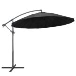 Outdoor Patio Hanging Umbrella Sunshade UV Protection Crank System Anthracite