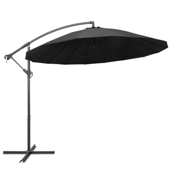 Outdoor Patio Hanging Umbrella Sunshade UV Protection Crank System Anthracite